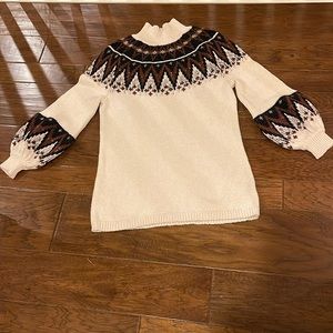 Free People•Ottoman Slouchy Tunic•boho print•Size Small
